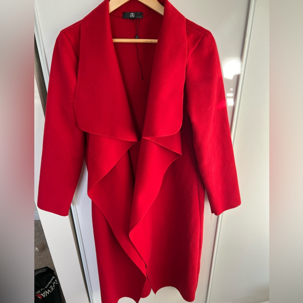Missguided Red Sweater Trench